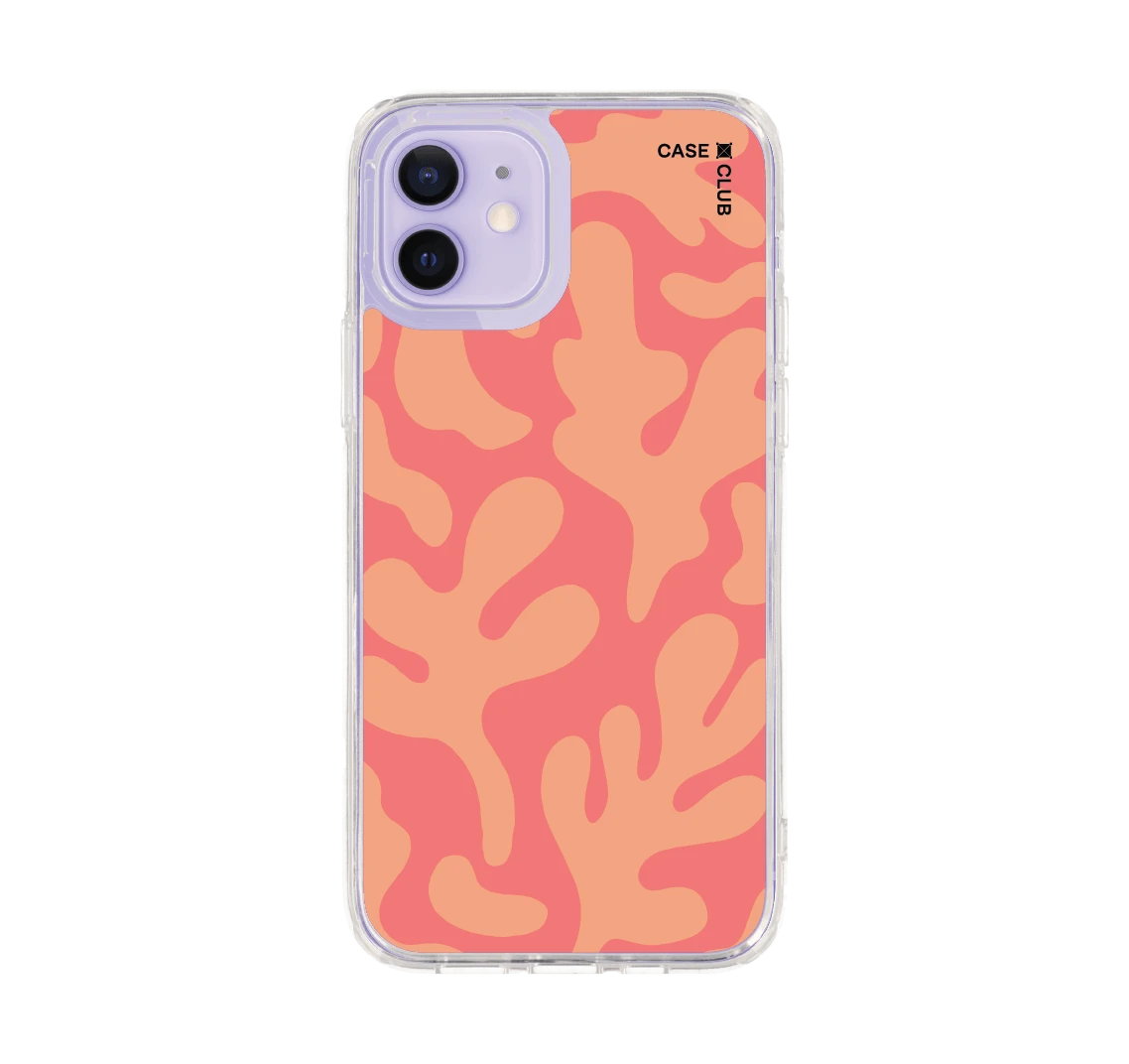 pink & orange abstract freeform pattern